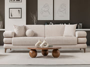 Odessa Convertible Loveseat - Walnut in Cream - 200-ST-ODE-CREMONA06-2