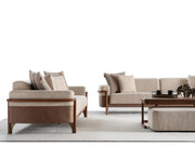 Odin 4-pieces (4 Seater Sofa &  3 Seater Sofa & 2 Chair) Livingroom Set Cream in Cream - 101-ODI-FOX01-4311