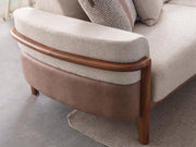 Odin 4-pieces (4 Seater Sofa &  3 Seater Sofa & 2 Chair) Livingroom Set Cream in Cream - 101-ODI-FOX01-4311