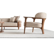 Odin 4-pieces (4 Seater Sofa &  3 Seater Sofa & 2 Chair) Livingroom Set Cream in Cream - 101-ODI-FOX01-4311