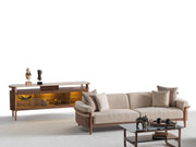 Odin 4-pieces (4 Seater Sofa &  3 Seater Sofa & 2 Chair) Livingroom Set Cream in Cream - 101-ODI-FOX01-4311