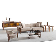 Odin 4-pieces (4 Seater Sofa &  3 Seater Sofa & 2 Chair) Livingroom Set Cream in Cream - 101-ODI-FOX01-4311