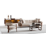 Odin Convertible 3 Seater Sofa Cream in Cream - 101-ODI-FOX01-3