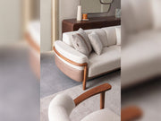 Odin Convertible 3 Seater Sofa Cream in Cream - 101-ODI-FOX01-3