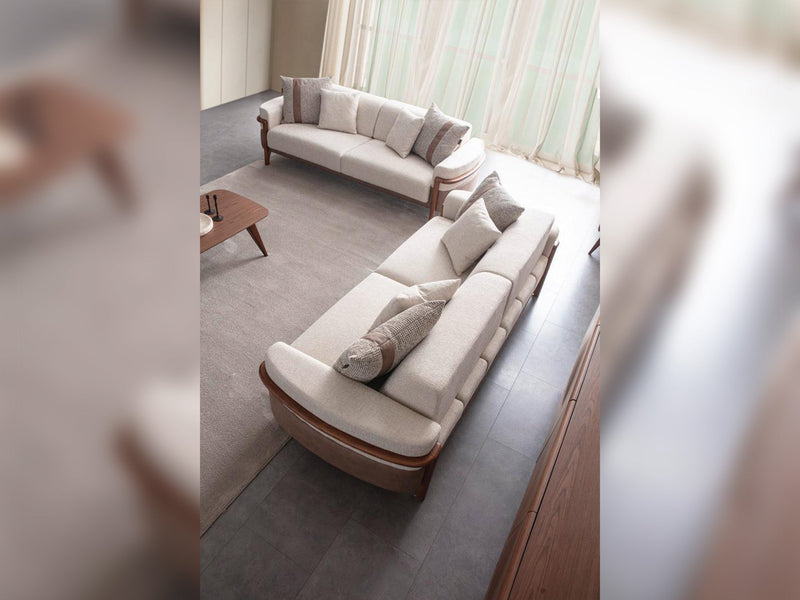 Odin Convertible 3 Seater Sofa Cream in Cream - 101-ODI-FOX01-3
