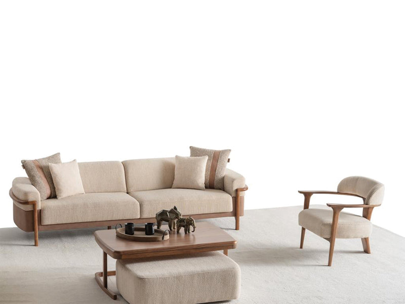 Odin Convertible 4 Seater Sofa Cream in Cream - 101-ODI-FOX01-4
