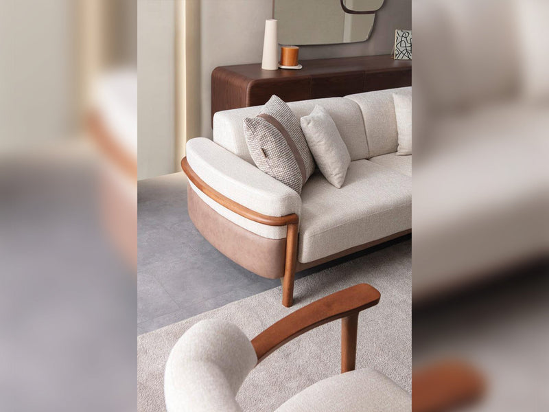 Odin Convertible 4 Seater Sofa Cream in Cream - 101-ODI-FOX01-4
