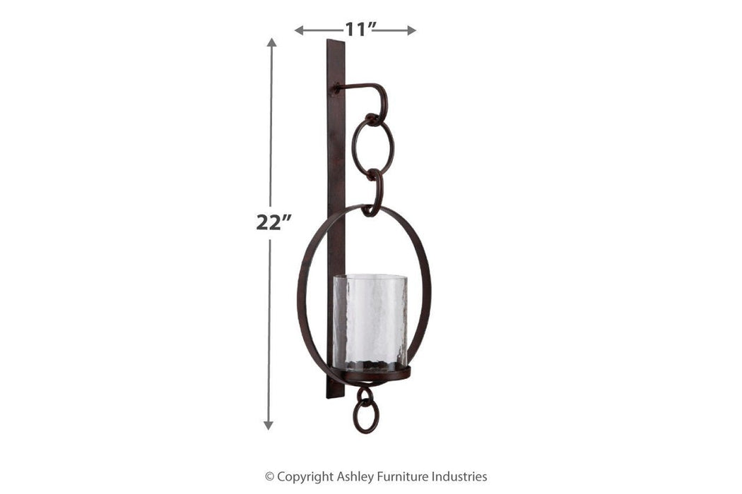 Ogaleesha Brown Wall Sconce - Gate FurnitureSconce