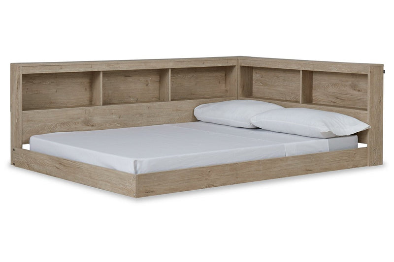Oliah Natural Full Bookcase Storage Bed - Lara FurnitureFull Bed