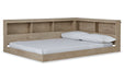 Oliah Natural Full Bookcase Storage Bed - Gate FurnitureFull Bed