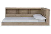 Oliah Natural Full Bookcase Storage Bed - Lara FurnitureFull Bed