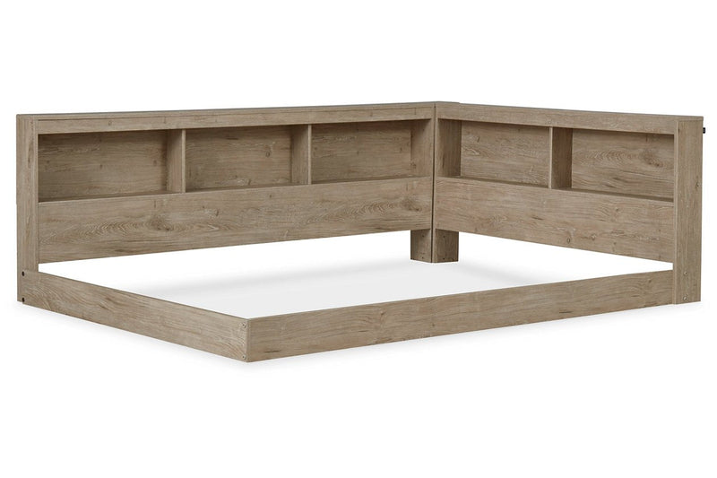 Oliah Natural Full Bookcase Storage Bed - Lara FurnitureFull Bed