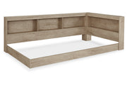 Oliah Natural Twin Bookcase Storage Bed - Lara FurnitureTwin Bed