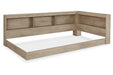 Oliah Natural Twin Bookcase Storage Bed - Gate FurnitureTwin Bed