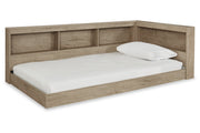 Oliah Natural Twin Bookcase Storage Bed - Lara FurnitureTwin Bed
