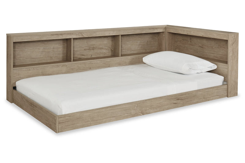 Oliah Natural Twin Bookcase Storage Bed - Lara FurnitureTwin Bed