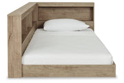 Oliah Natural Twin Bookcase Storage Bed - Lara FurnitureTwin Bed