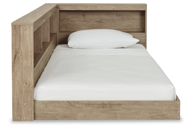 Oliah Natural Twin Bookcase Storage Bed - Lara FurnitureTwin Bed