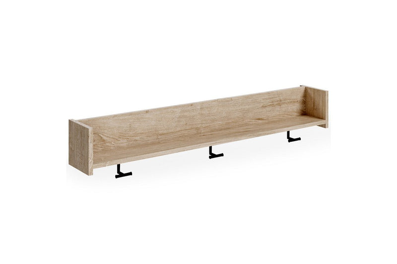 Oliah Natural Wall Mounted Coat Rack with Shelf - Lara FurnitureOther Products