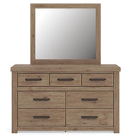 Oliandon Light Brown Dresser and Mirror - PCB2844B1