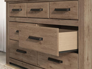 Oliandon Light Brown Dresser and Mirror - PCB2844B1