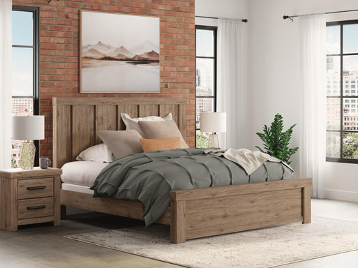 Oliandon Light Brown King Panel Bed - PCB2844B6