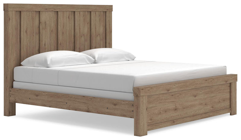 Oliandon Light Brown King Panel Bed - PCB2844B6