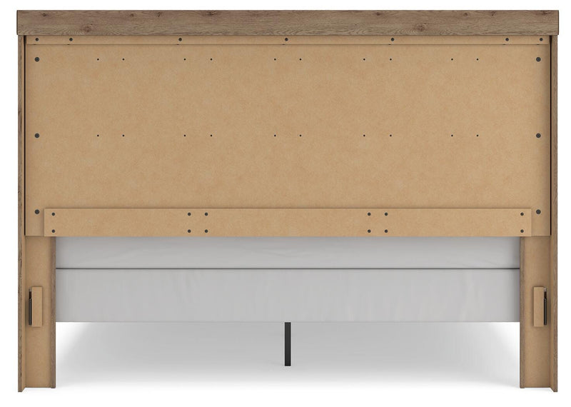 Oliandon Light Brown King Panel Bed - PCB2844B6