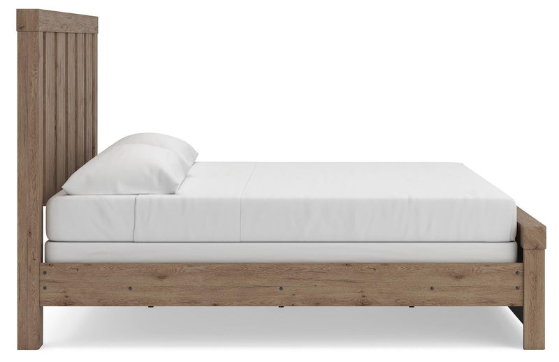 Oliandon Light Brown King Panel Bed - PCB2844B6