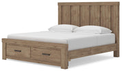 Oliandon Light Brown King Panel Storage Bed - PCB2844B7