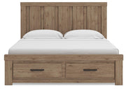 Oliandon Light Brown King Panel Storage Bed - PCB2844B7