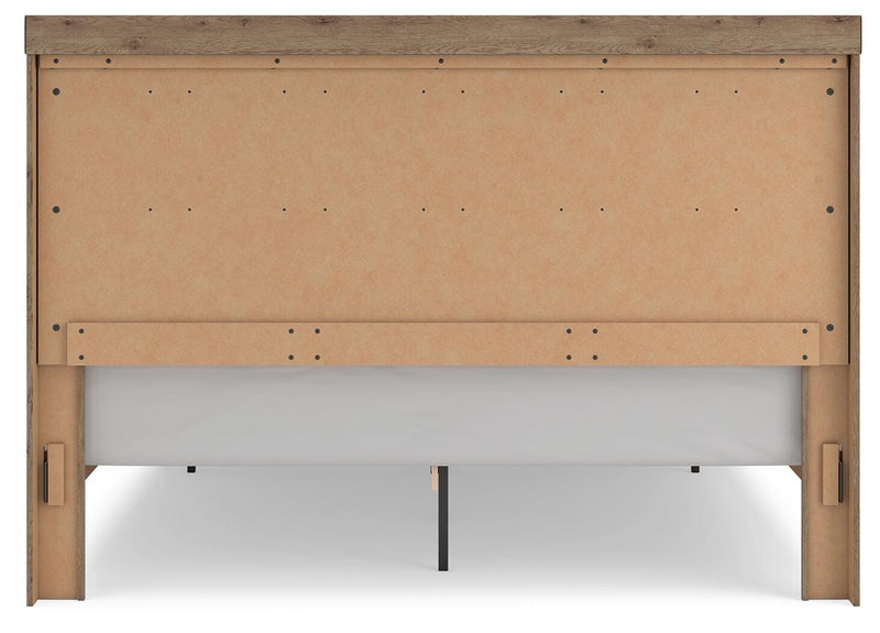 Oliandon Light Brown King Panel Storage Bed - PCB2844B7