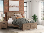 Oliandon Light Brown Queen Panel Storage Bed - PCB2844B4