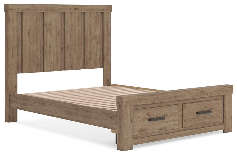 Oliandon Light Brown Queen Panel Storage Bed - PCB2844B4