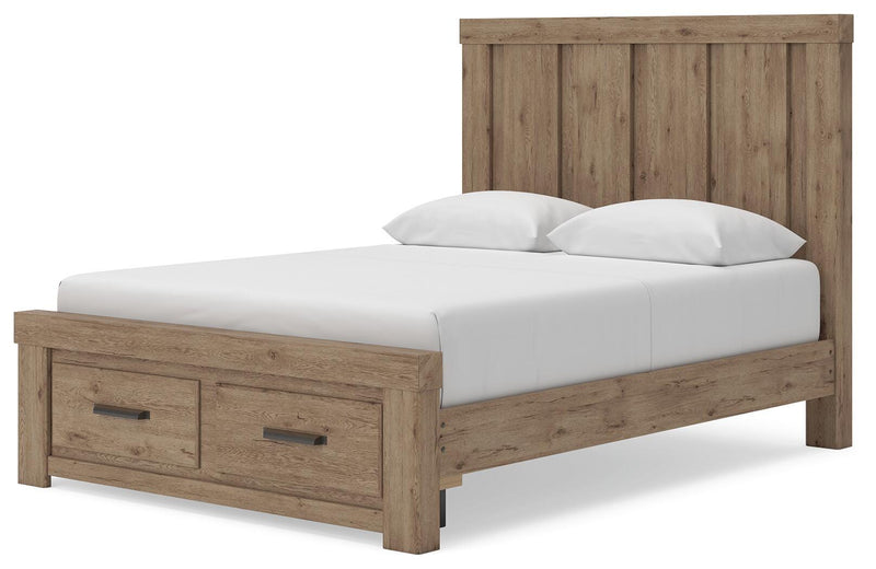 Oliandon Light Brown Queen Panel Storage Bed - PCB2844B4