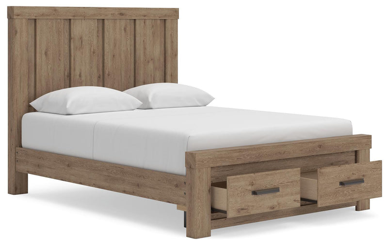 Oliandon Light Brown Queen Panel Storage Bed - PCB2844B4