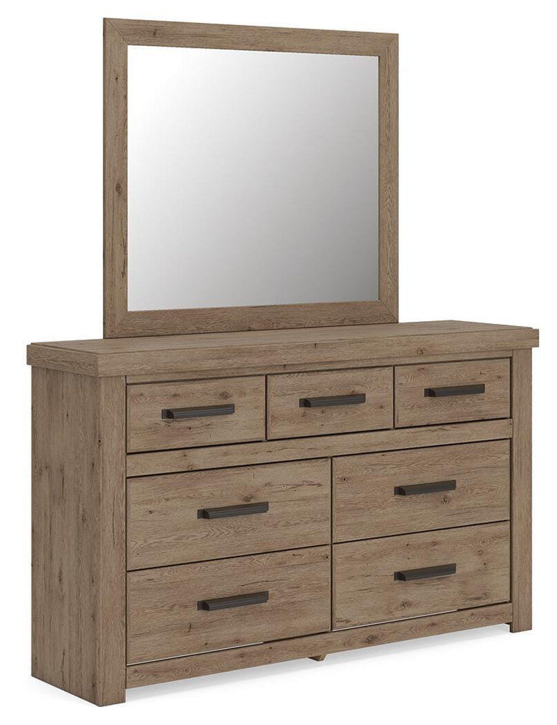 Oliandon Queen Panel Bed, Dresser and Mirror - PCB2844B3