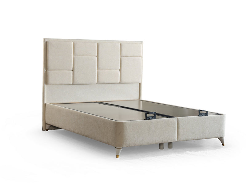 Olimpos Storage Bed With Headboard - Queen in Cream - 200-ELIF-OLI-150-EY234-SB
