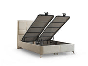 Olimpos Storage Bed With Headboard - Queen in Cream - 200-ELIF-OLI-150-EY234-SB