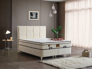 Olimpos Storage Bed With Headboard - Twin in Cream - 200-ELIF-OLI-90-EY234-SB