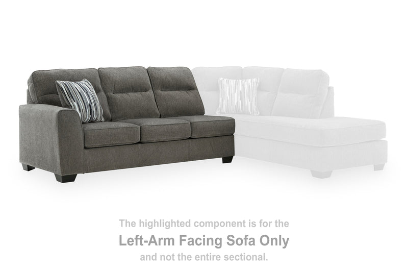 Olten Graphite Left-Arm Facing Sofa - 3130566