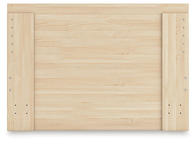 Onita Natural Full Panel Platform Bed with 1 Side Storage - EB9632B11