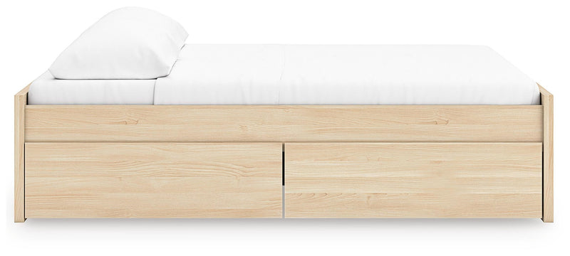 Onita Natural King Platform Bed with 2 Side Storage - EB9632B21