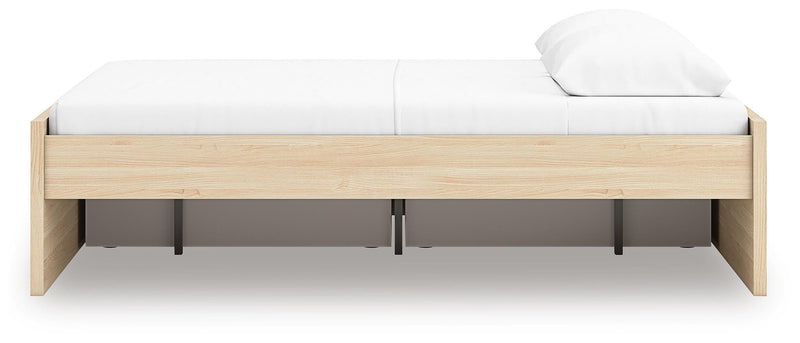 Onita Natural Queen Platform Bed with 1 Side Storage - EB9632B9