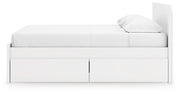 Onita White King Panel Platform Bed with 2 Side Storage - EB9630B21