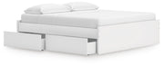 Onita White King Platform Bed with 1 Side Storage - EB9630B23