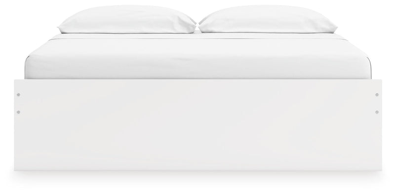 Onita White King Platform Bed with 1 Side Storage - EB9630B23