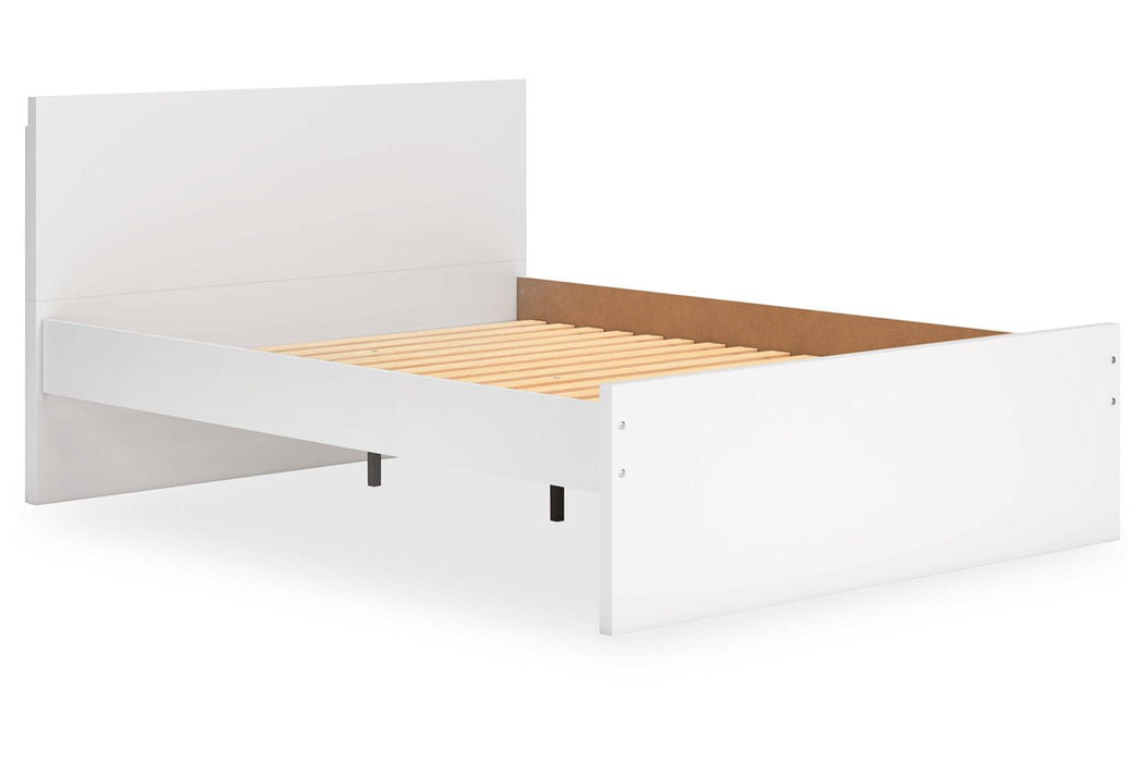 Onita White Queen Platform Bed - Gate FurnitureQueen Bed