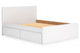 Onita White Queen Platform Bed with 1 Side Storage - Gate FurnitureQueen Bed