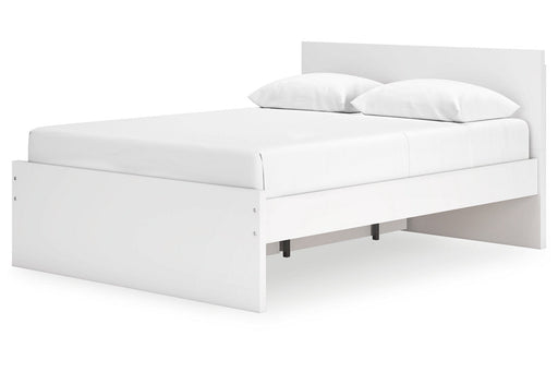 Onita White Queen Platform Bed with 1 Side Storage - Gate FurnitureQueen Bed